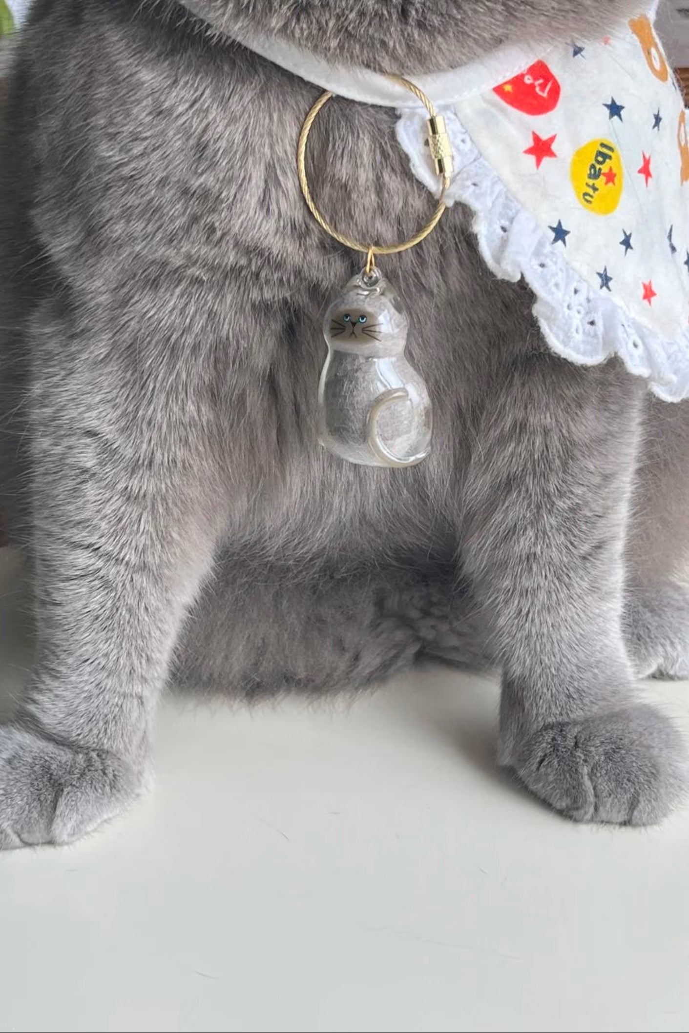 Llavero personalizado con recuerdo de pelo de gato