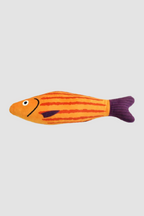 HiDREAM Striped Fish Catnip Kicker Toy with Bell