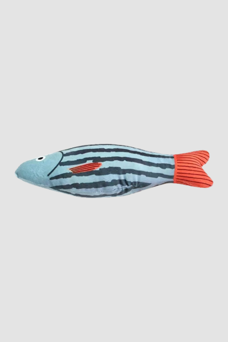 HiDREAM Striped Fish Catnip Toy With Bell