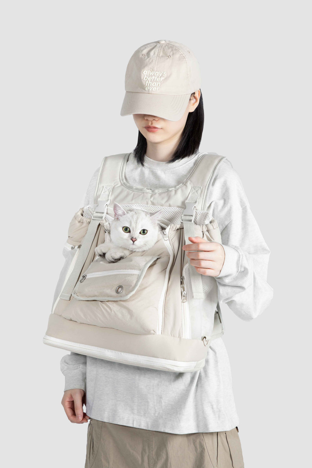 HiDREAM Puffy Front-Facing Pet Carrier Backpack For Dogs & Cats