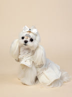 PAWSMOMENT Dog Dress - White
