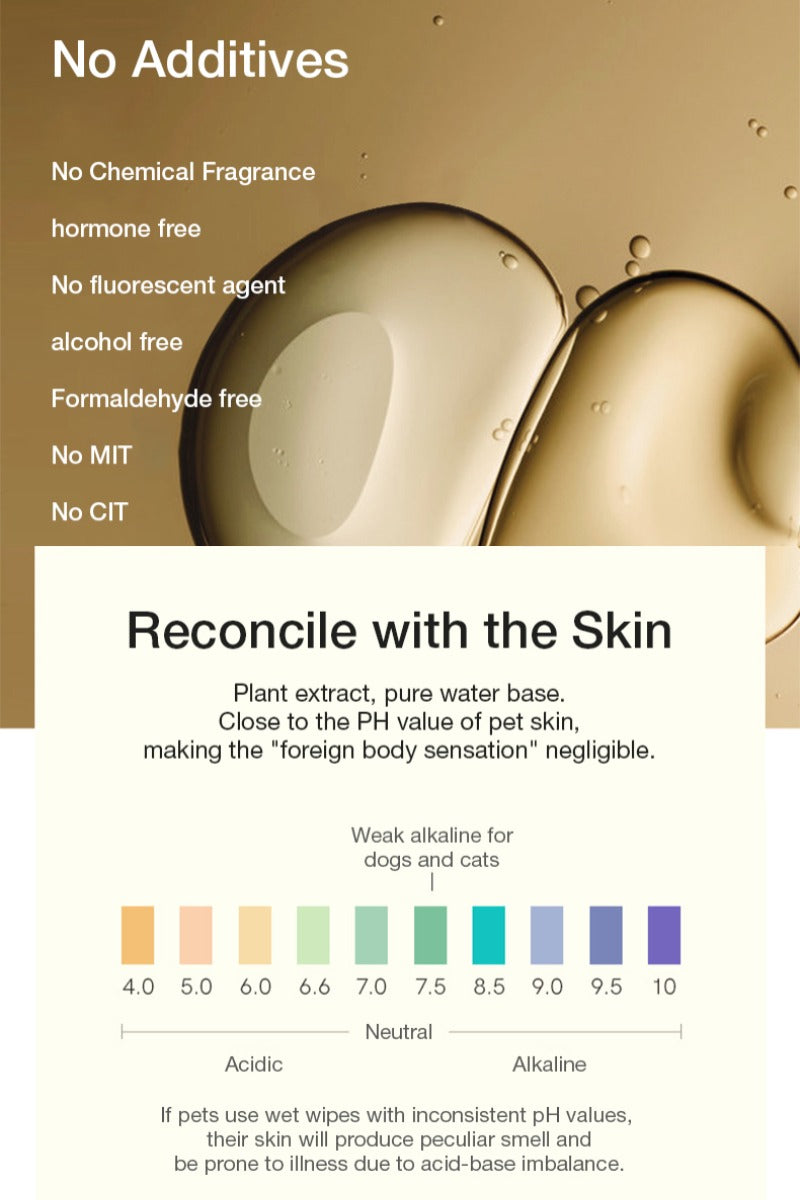 Amo Petric Blackberry Leaf Pet Tear Stain Cleaning Wipes 80 Sheets