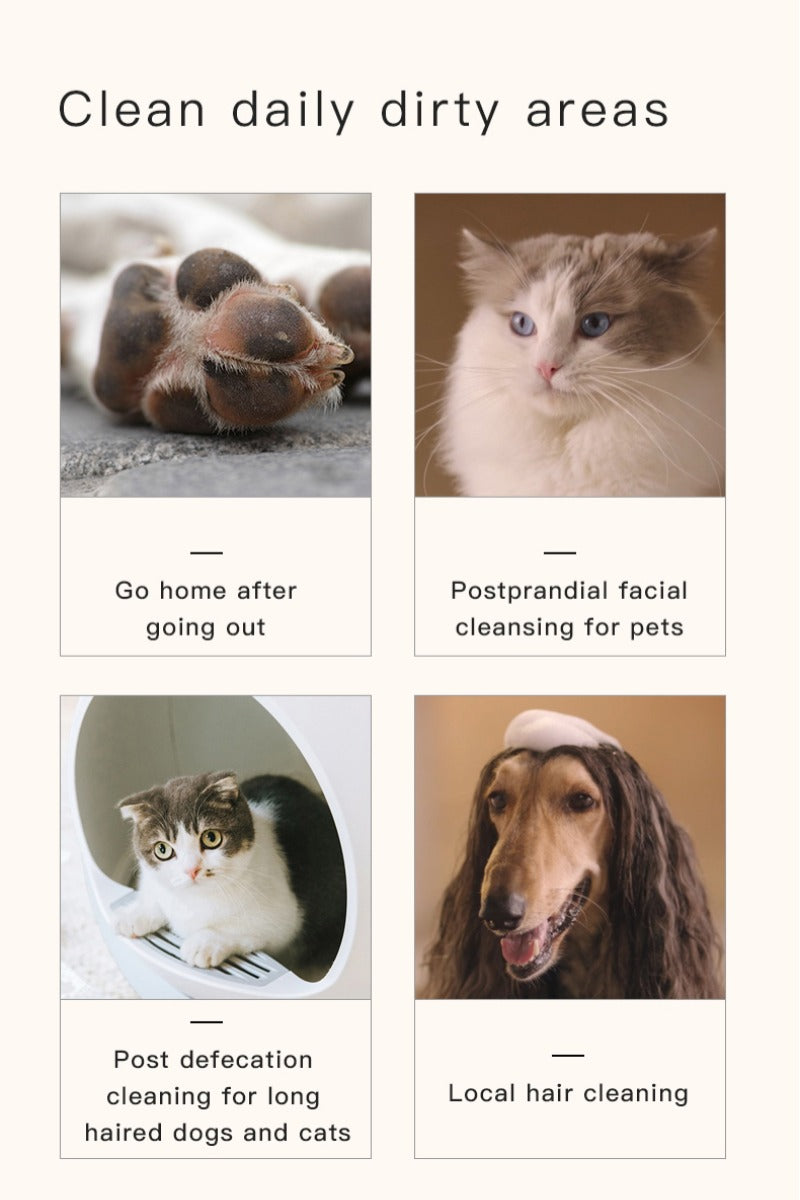 Amo Petric Coconut Oil No-Rinse Foaming Pet Shampoo for Dogs & Cats 200ml