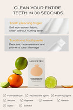 Amo Petric Golden Seaweed Disposable Pet Dental Finger Wipes for Dogs & Cats 20 Pcs