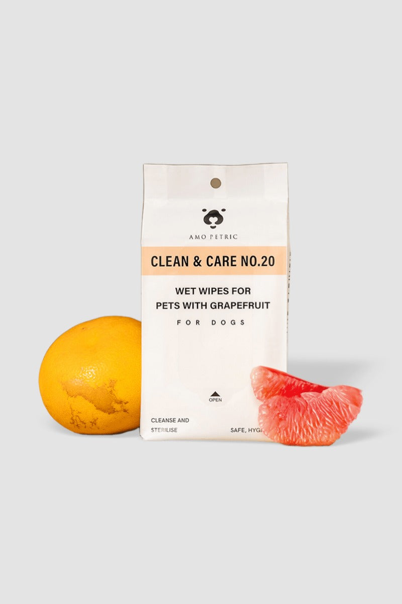 Amo Petric Grapefruit Thick Dog Wipes 20 Sheets