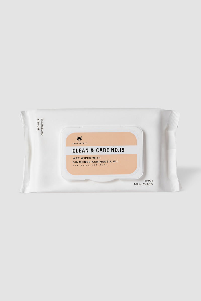 Amo Petric Jojoba Oil Unscented Pet Wipes for Dogs & Cats 50 Sheets