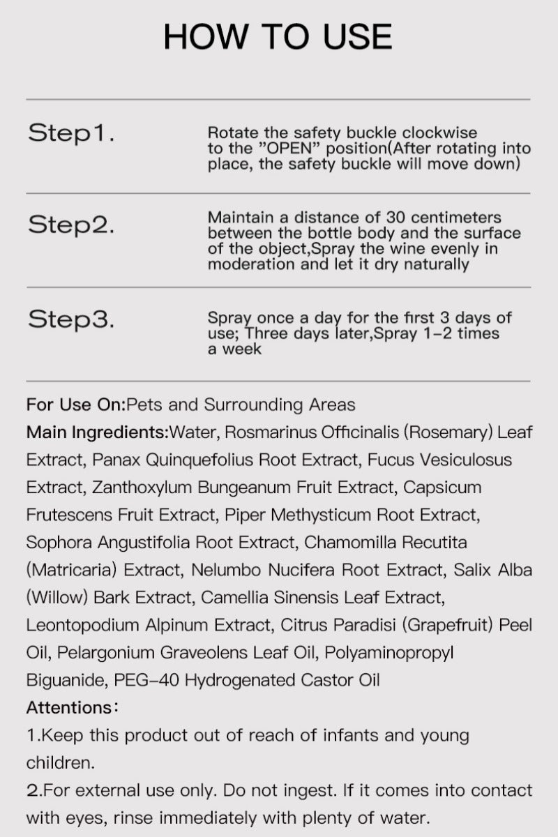 Amo Petric Natural Outdoor Flea & Tick Spray for Dogs & Cats