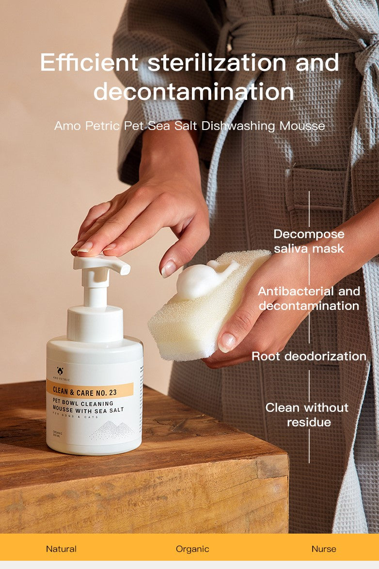 Recarga de Mousse para Limpiador de Cuencos para Mascotas Amo Petric con Sal Marina