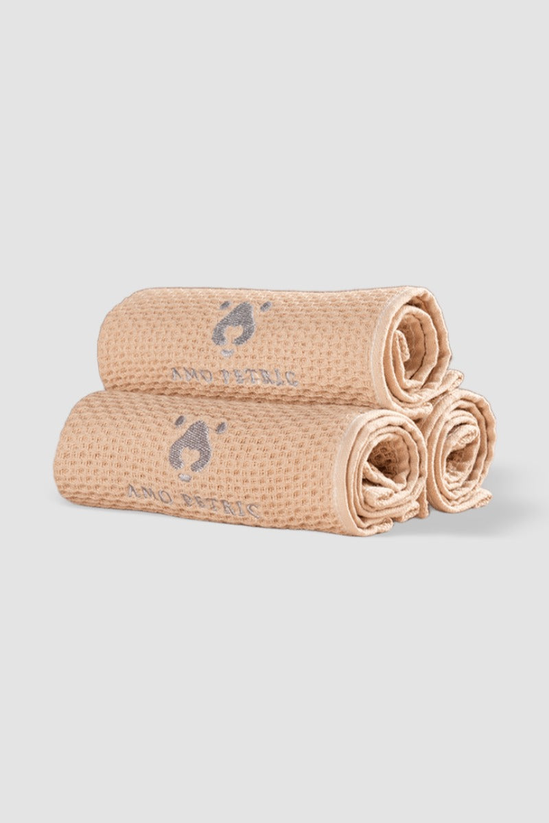 Amo Petric Waffle Weave Cotton Pet Towel for Dogs & Cats