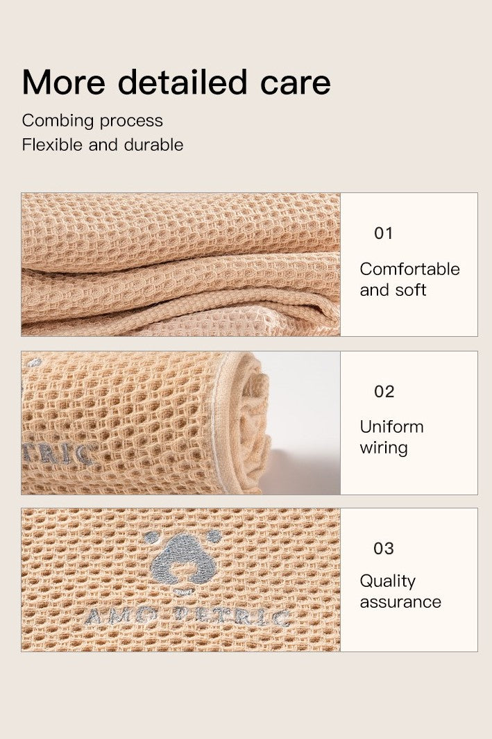 Amo Petric Waffle Weave Cotton Pet Towel for Dogs & Cats