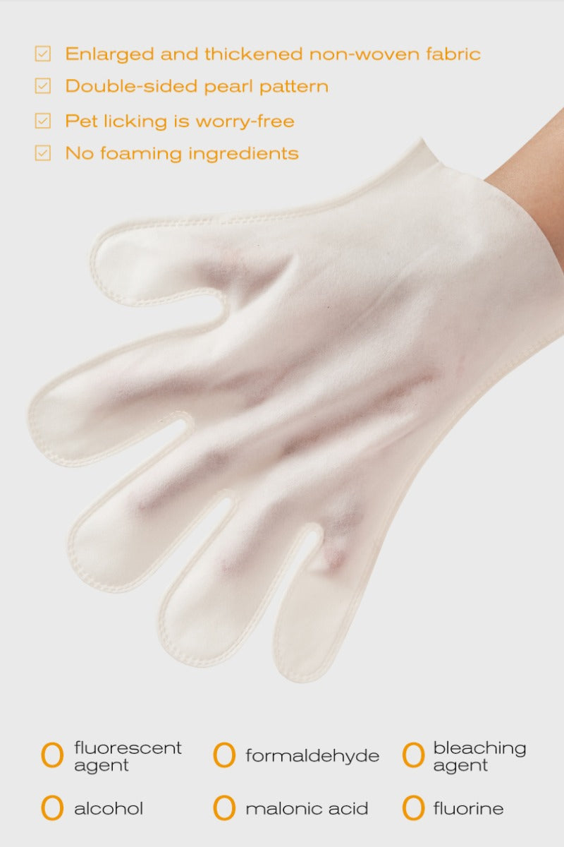 Amo Petric Squalane Leave-in Deep Cleaning Gloves for Dogs & Cats 6 Pcs