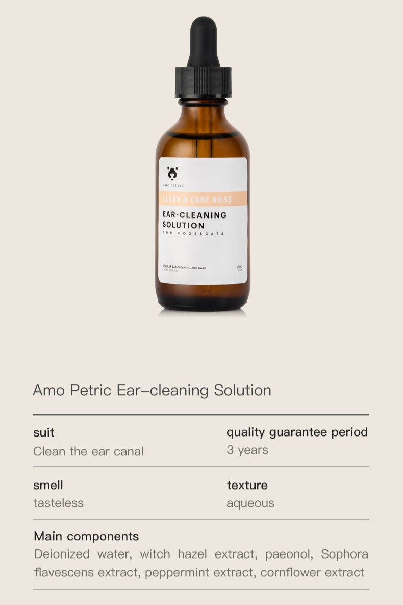 Amo Petric Witch Hazel Pet Ear Cleaning Drops for Dogs & Cats 60ml