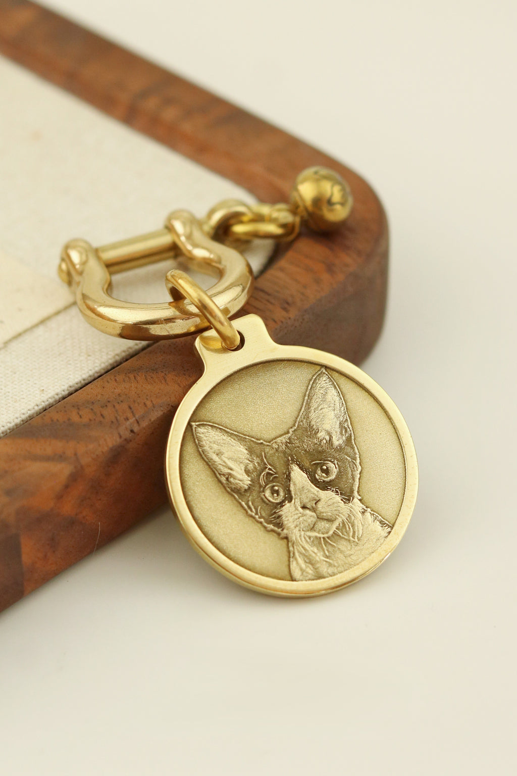 Custom Deep Engraved Brass Pet ID Tag for Dogs & Cats