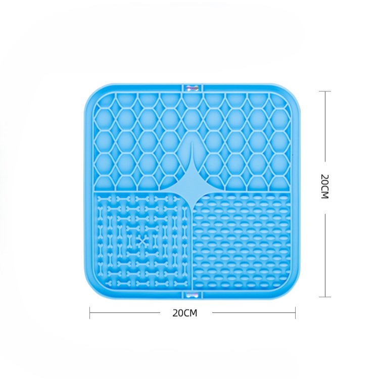 Dog Lick Mat Slow Feeder with Suction Cups 3-Section