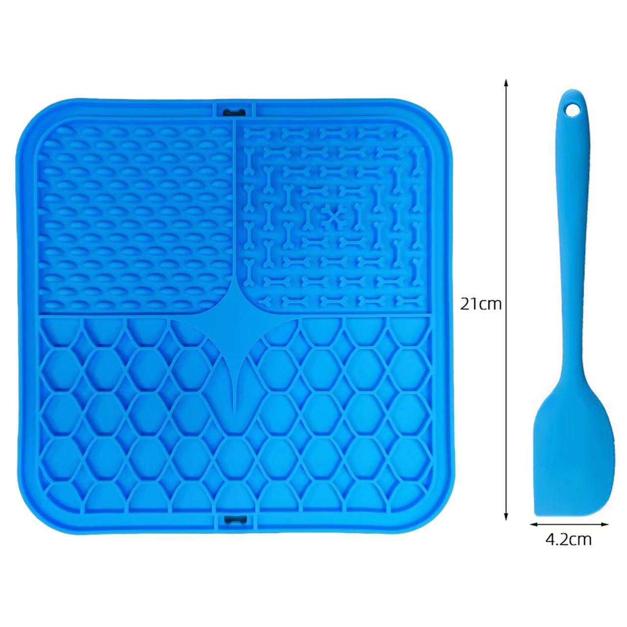 Dog Lick Mat Slow Feeder with Suction Cups 3-Section