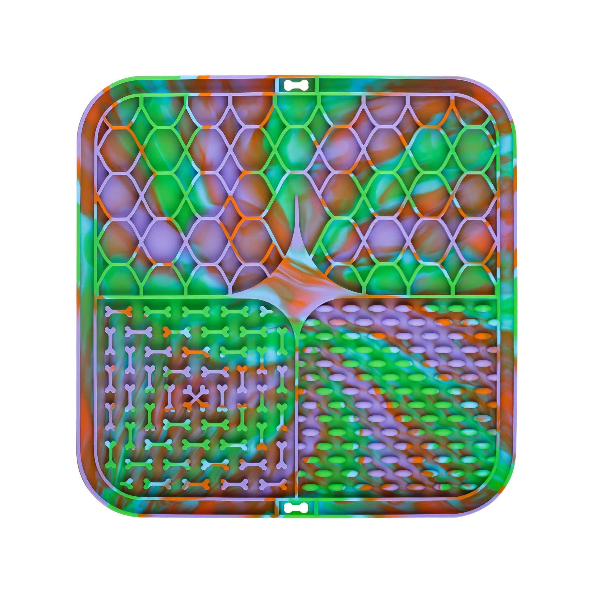 Dog Lick Mat Slow Feeder with Suction Cups 3-Section