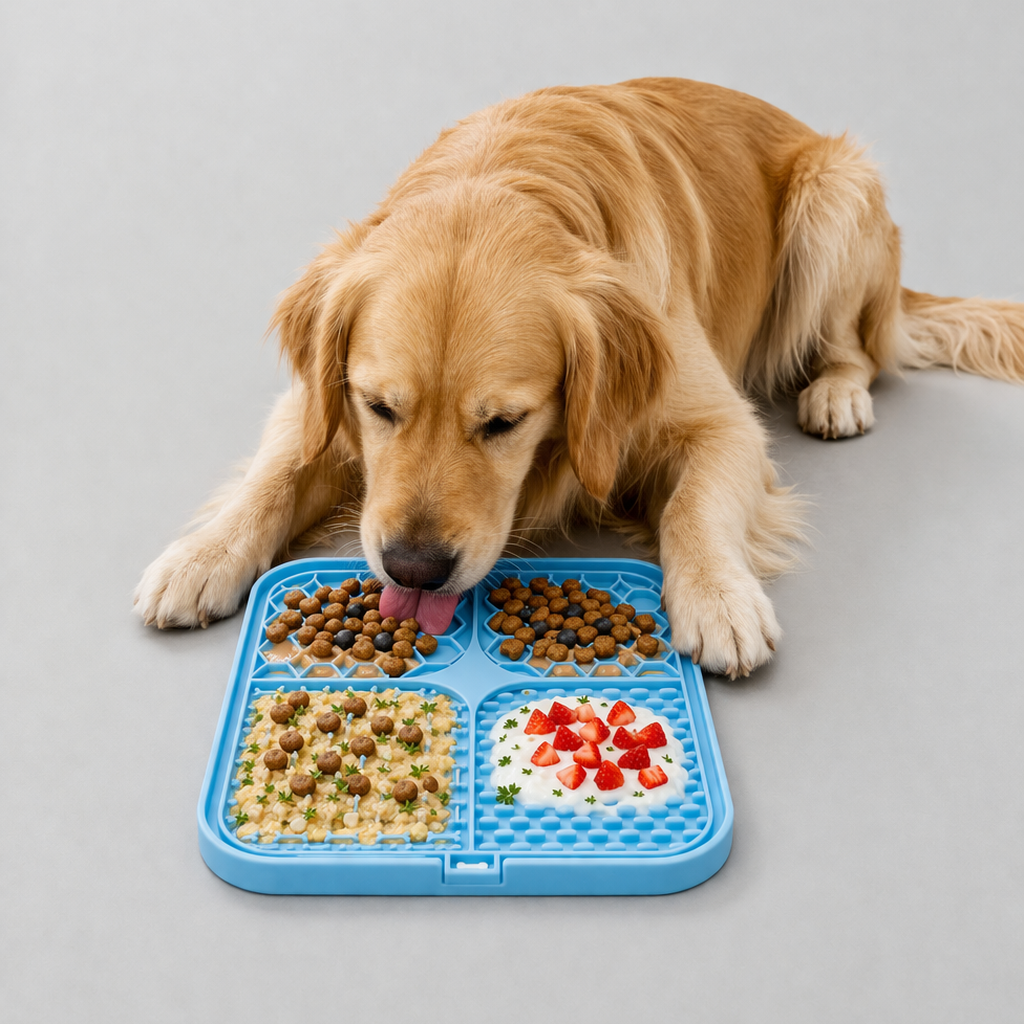 Dog Lick Mat Slow Feeder with Suction Cups 3-Section