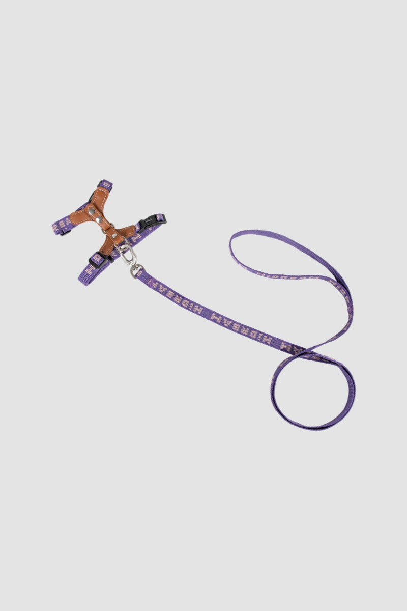 HiDREAM Bobo Reflective H-Type Leather Cat Harness & Leash Set