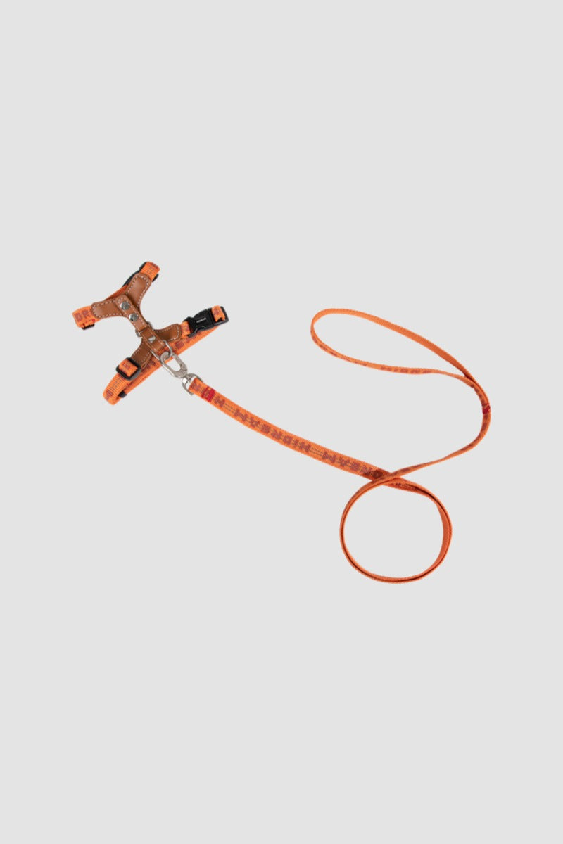 HiDREAM Bobo Reflective H-Type Leather Cat Harness & Leash Set