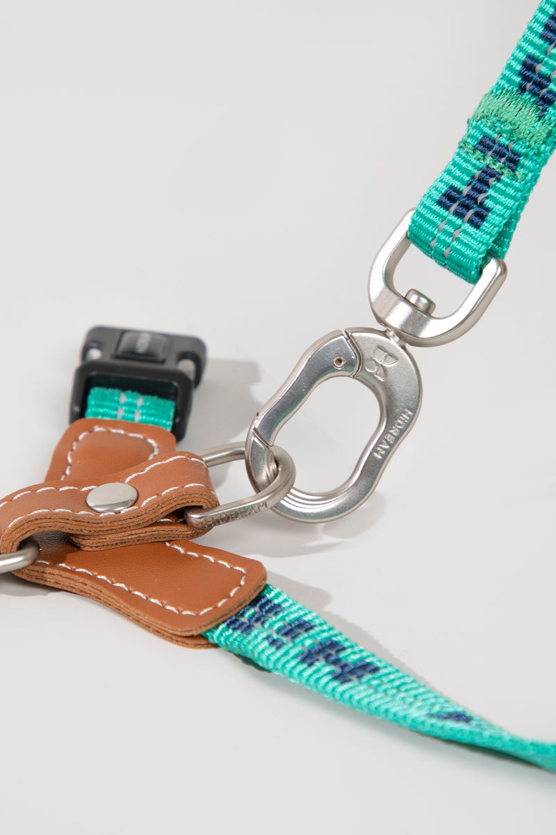 HiDREAM Bobo Reflective H-Type Leather Cat Harness & Leash Set