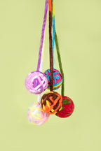 HiDREAM Handcrafted Fuzzy Yarn Ball Cat Toy with Bell 9-Pcs