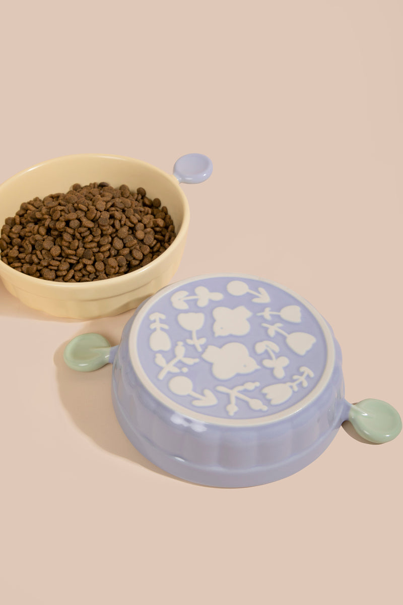 HiDREAM Little Ears Ceramic Dog & Cat Bowl
