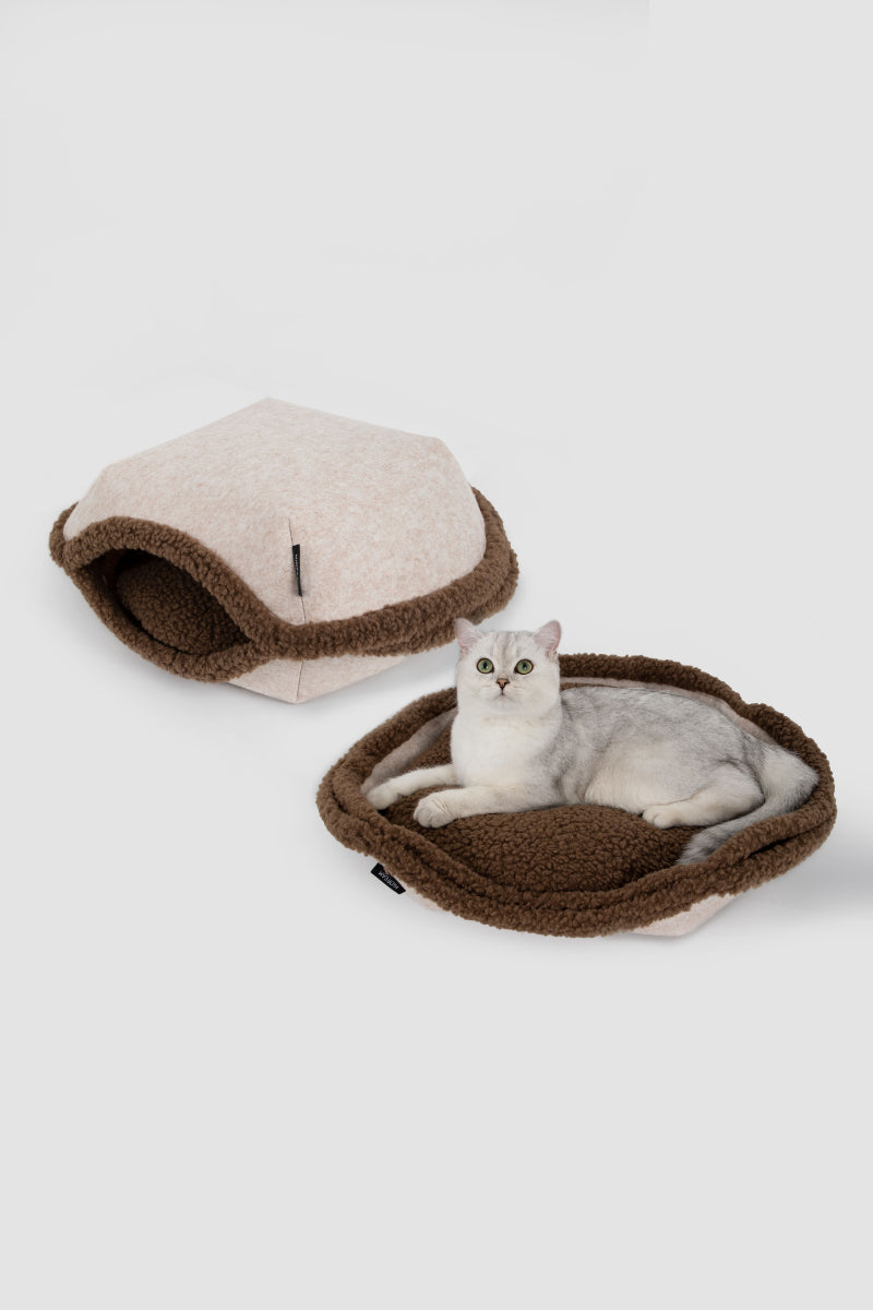 HiDREAM Egg Tart Multi-Functional Cat Bed