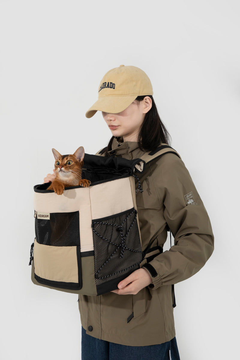 HiDREAM トートペットキャリアバックパック 犬用＆猫用