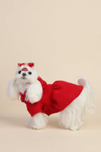 PAWSMOMENT Cotton Dog Coat - Red