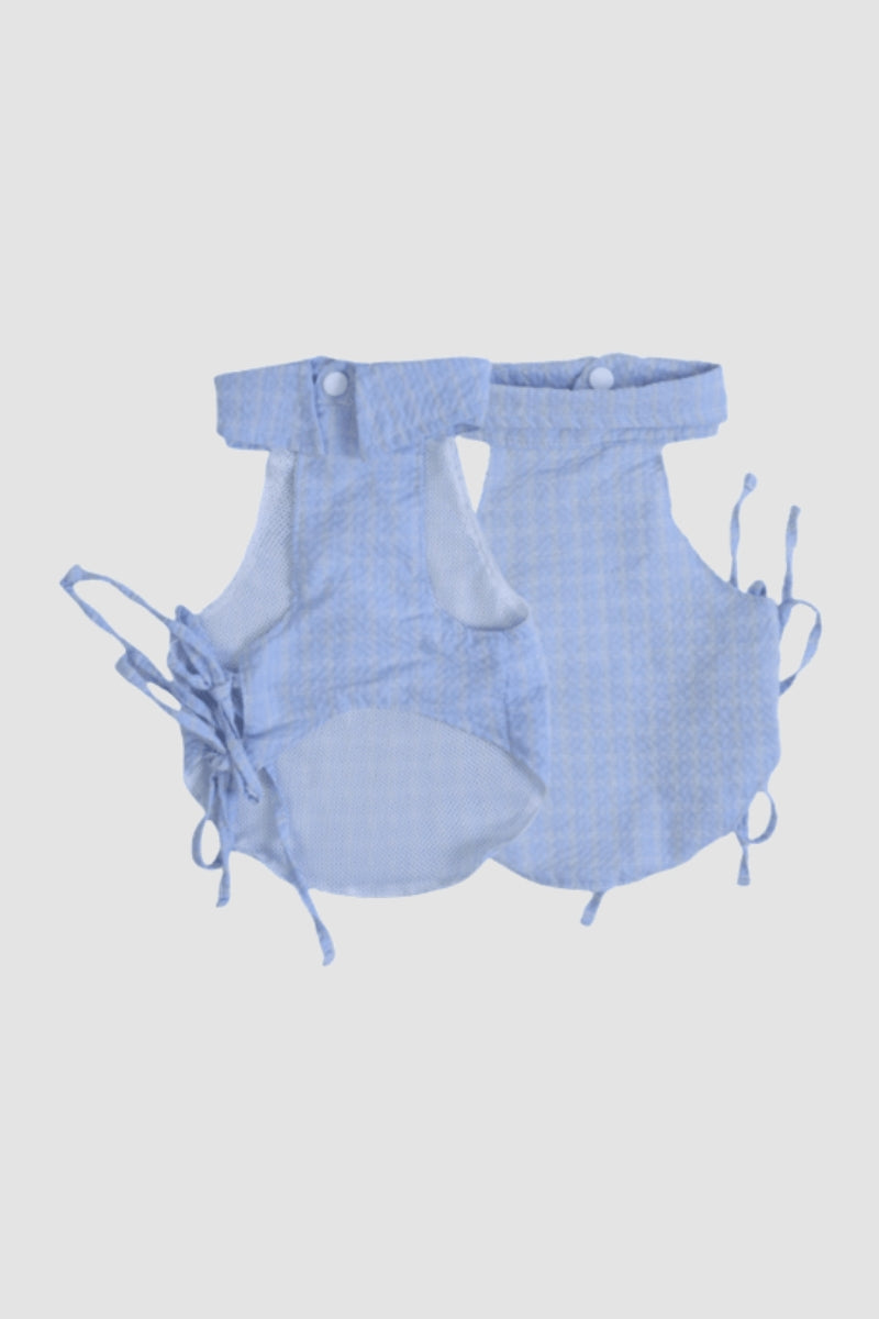 PAWSMOMENT Cotton Tie-Up Dog Shirt - Blue