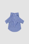 PAWSMOMENT Formal Plaid Button-Up Dog Shirt - Blue