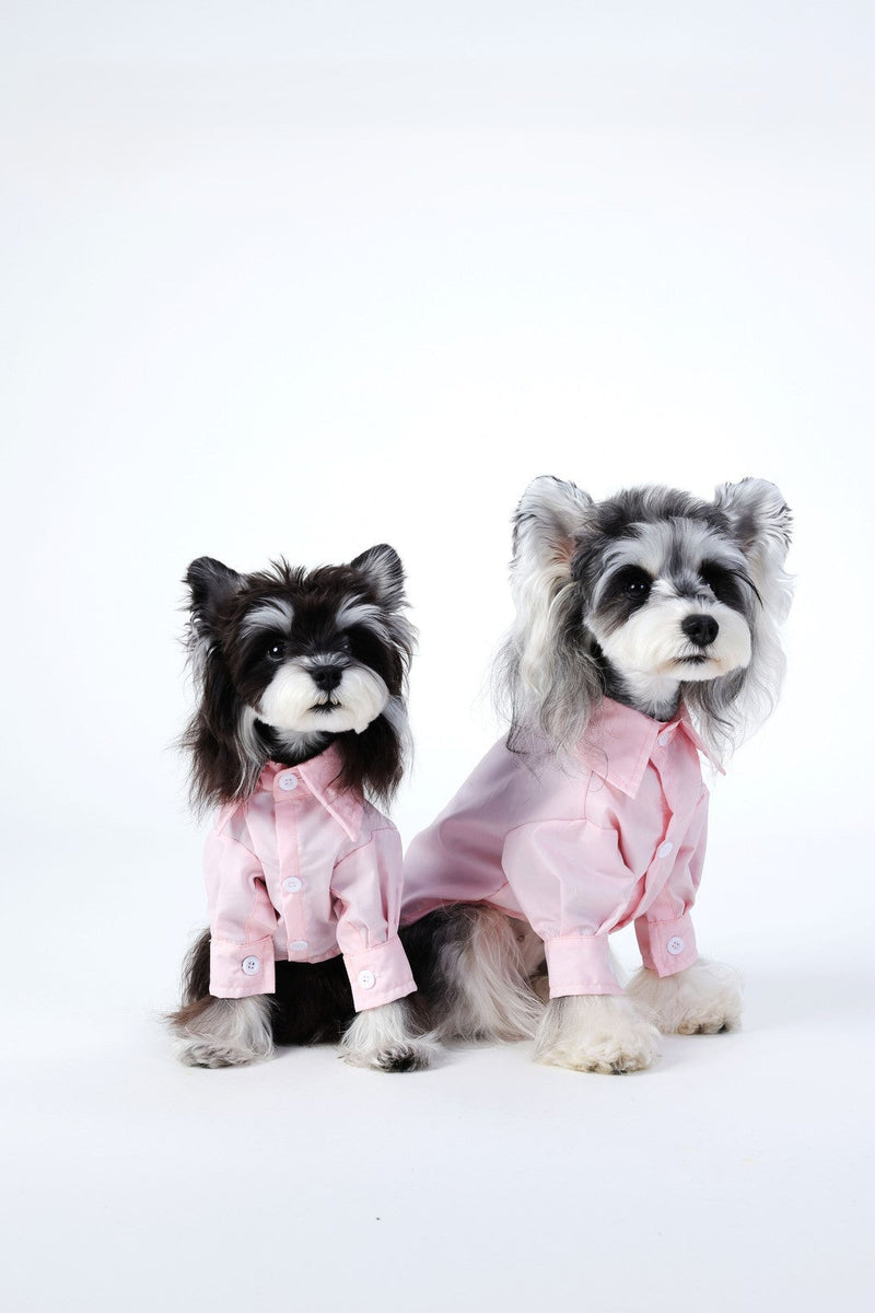 PAWSMOMENT Formal Plaid Button-Up Dog Shirt - Pink