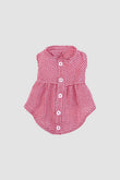 PAWSMOMENT Plaid Cotton Dog Dress - Red