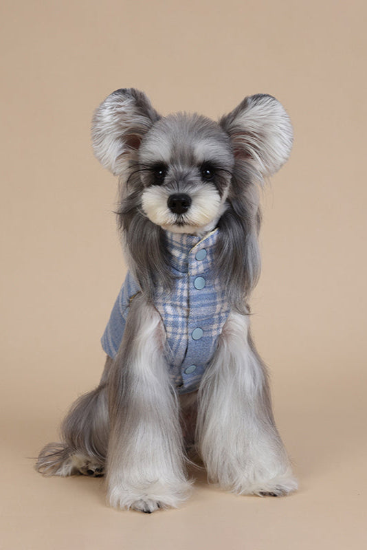 PAWSMOMENT Reversible Insulated Dog Puffer Jacket - Blue