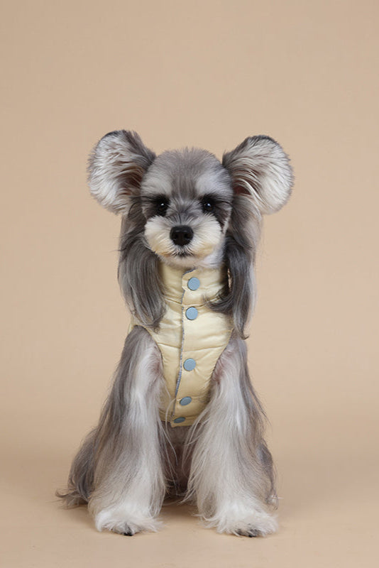 PAWSMOMENT Reversible Insulated Dog Puffer Jacket - Blue