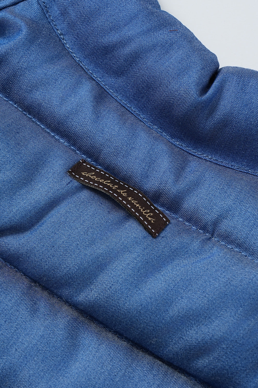 PAWSMOMENT Reversible Dog Puffer Vest Jacket - Denim Blue