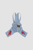 PAWSMOMENT Vintage Dog Denim Overall - Blue