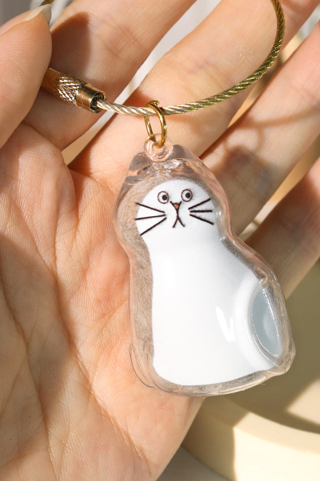 Personalized Cat Hair Keepsake Keychain