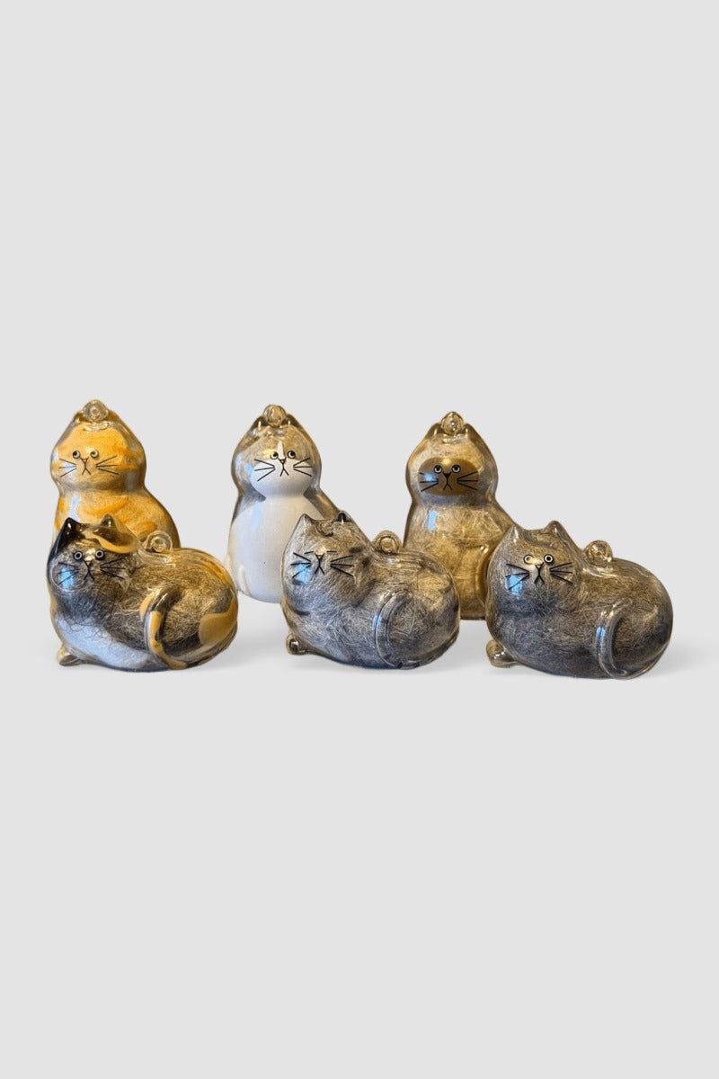 Porte-clés souvenir personnalisé avec poils de chat
